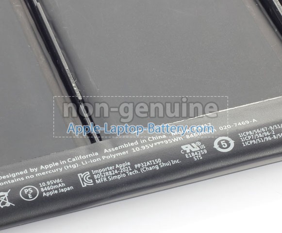 Battery for Apple A1398 (EMC 2512) laptop